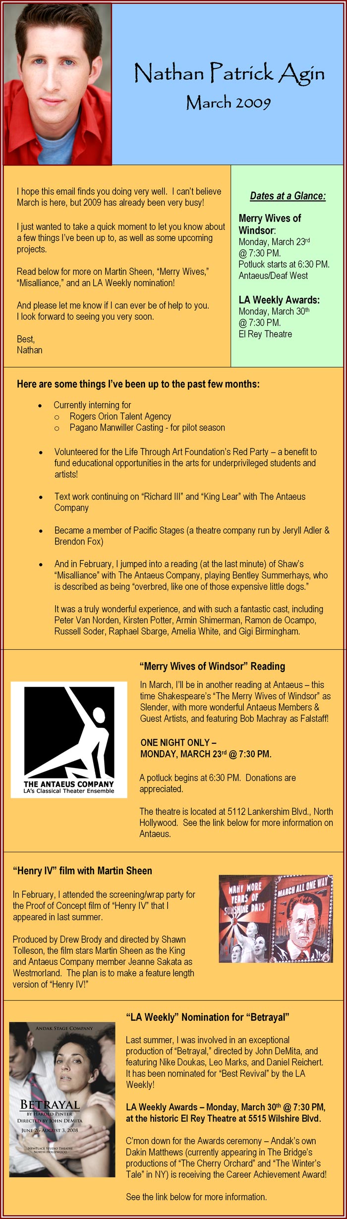 March 2009 Newsletter